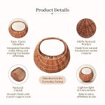 Gift Moon Baskets | Hamper Baskets | Cane Gift Hamper | Wicker Basket | Chand Basket, Brown size: 6, 8,10 inches - Image 6