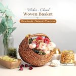 Gift Moon Baskets | Hamper Baskets | Cane Gift Hamper | Wicker Basket | Chand Basket, Brown size: 6, 8,10 inches - Image 4