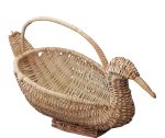 Swan-Shaped Woven Storage Basket, Natural Rattan, Handcrafted, Fruit & Flower Basket - Image 2