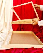 Trousseau Pinewood Attractive Rectangular Decorative Tray for Wedding/Shaadi Gift Hampers, Engagement, Saree Clothes Packing, Dry Fruit, Brown - Image 2