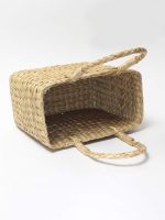 Handcrafted Kauna Grass Tote Bag For Beach and Picnic Handbag - Image 3