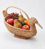 Swan-Shaped Woven Storage Basket, Natural Rattan, Handcrafted, Fruit & Flower Basket - Image 4