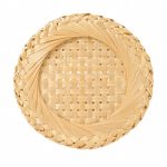 Handmade Flower Bamboo Round Placemat | Natural Woven Table Mat/Serving Tray/Fruit Basket Base/Dish Mat | Eco-Friendly Dining & Home Décor| Flower Dish Mat (3 sizes)