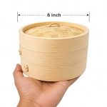 Bamboo Dim sum Basket, Round Steamer Basket With Lid | Great For Steaming Dim Sum, Buns, Dumplings, Vegetables, Fruits - Beige (Sizes: 6, 7, 8, 10, 12, 14  Inch) - Image 2