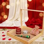 Trousseau Pinewood Attractive Rectangular Decorative Tray for Wedding/Shaadi Gift Hampers, Engagement, Saree Clothes Packing, Dry Fruit, Brown - Image 3