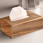 Wooden Tissue Box| Rosewood Napkin Box| Tissue Holder Organizer for Table, Home, Office, Car Or Spa | Rectangular Facial Paper Cloth Storage Case| Dispenser (9X5 Inches, Rosewood Plain)