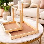 Trousseau Pinewood Attractive Rectangular Decorative Tray for Wedding/Shaadi Gift Hampers, Engagement, Saree Clothes Packing, Dry Fruit, Brown