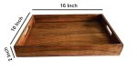 Large Serving Tray, Tray with Cut-out Handles, Rectangle Butler Tray for Breakfast in Bed, Coffee Table Décor - Image 3