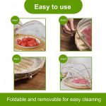 Bamboo Mesh Food Cover Basket with Foldable Net Lid | Multipurpose Serving Tray for Fruits, Snacks, Cakes & Dining Table | Anti-Fly Food Protector for Kitchen, Picnic & Wedding Décor - Image 4
