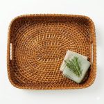 Natural Cane Ratten Serving Tray | Hand-woven Rectangular Rattan Tray for Tea, Snacks & Table Décor | Eco-Friendly Multipurpose Organizer