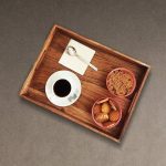 Large Serving Tray, Tray with Cut-out Handles, Rectangle Butler Tray for Breakfast in Bed, Coffee Table Décor - Image 4