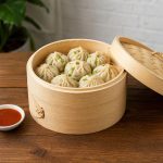Bamboo Dim sum Basket, Round Steamer Basket With Lid | Great For Steaming Dim Sum, Buns, Dumplings, Vegetables, Fruits - Beige (Sizes: 6, 7, 8, 10, 12, 14  Inch) - Image 4