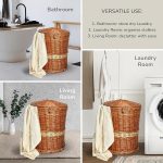 Wicker Laundry Basket | Wicker Basket For Baby Clothes Storage | Clothes Organiser baskets | Toy Storage Baskets (Set of All 3 Sizes S, M & L, Beige) - Image 5