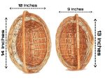 Decorative Multipurpose Storage and Gifting Oval Wicker Handle Basket - Set different sizes - Image 3
