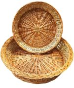Willow wicker Round Basket - Multipurpose Handmade Eco Friendly Basket Natural Brown Colour. - Image 2