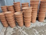 Wicker Laundry Basket | Wicker Basket For Storage | Clothes Organiser baskets | Catering Storage Baskets (Set of All 3 Sizes S, M & L, Beige) - Image 7