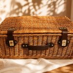 Wicker Storage Basket with Lid | Lid Basket for Shelf Organiser | Wardrobe Baskets | Gift Hamper Box