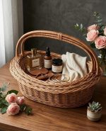 Decorative Multipurpose Storage and Gifting Oval Wicker Handle Basket - Set different sizes