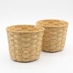 Plain Handcrafted Bamboo Woven Basket for Return Gifts and Craft Work, Natural (Available with handle also)