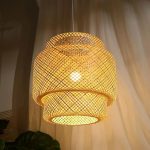 Handmade Natural Bamboo Hanging Lamp  | Eco-Friendly Ceiling Pendant Light for Home, Café & Restaurant