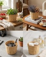 Plain Handcrafted Bamboo Woven Basket for Return Gifts and Craft Work, Natural (Available with handle also) - Image 3