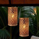 Bamboo Hanging Lamp | Pendant Boho Lights for Home, Bedroom, Living Room, Café & Restaurant Decoration | Cylinder - Image 4